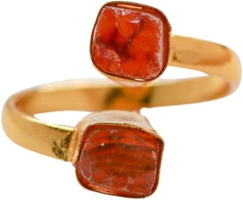 خاتم الأحجار الكريمة القابلة للتعديل Carnelian ، والنحاس الذهب أو الفضة المطلي بالفضة (مطلي بالذهب) in Kuwait