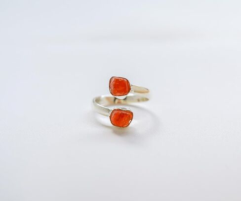 خاتم الأحجار الكريمة القابلة للتعديل Carnelian ، والنحاس الذهب أو الفضة المطلي بالفضة (مطلي بالذهب) in Kuwait