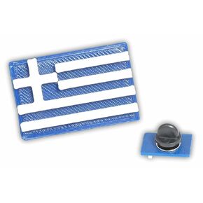 Greek Flag Lapel Charm Pin with Rubber Backing, Celebrate Greek Heritage, Made in USA