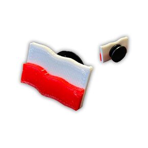 Thank You Poland Flag Shoe Charm, Poland Shoe Charm, Made in USA