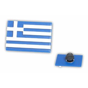 Greek Flag Lapel Pin with Rubber Backing, Celebrate Greek Heritage, Made in USA