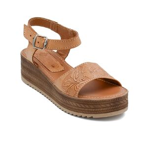 Mexican Leather Sandals with Ankle Strap for Women - Model 600 (7, TAN)