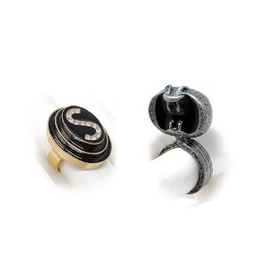 Spaceballs Schwartz Rings - Upside and Downside - Lone Starr - Dark Helmet - Made from Metal! (Upside Ring)