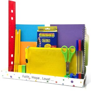 Back to School Supplies Bundle Kit Bulk for Christmas Child Shoebox Donation Classroom School Essential Supplies Kit for Ages 6-12 for Christian Charity Packing Party Samaritan Purse Gifts (24)