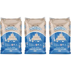 OptiFlow Sandpiper 25 Pound Premium Grade Multi-Use Play Sand with Chemical Free Formula for Sandboxes, Pet Areas, Pavers, and Walking Stones, 3 Pack