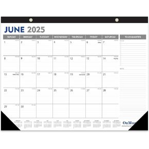 OuMuaMua Large Desk Calendar 2025-2026 - 19 Months from Jun. 2025 through Dec. 2026, 22 x 17 Inches Desktop Wall Calendar with Julian Date To-do & Notes, Corner Protectors for School Home Office