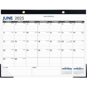 التقويم المكتبي 2025-2026-يونيو 2025-ديسمبر 2026 ، 19 تقويم شهري ، تقويم مكتب كبير 2025 ، 14.6 '× 11.5' ، 2025-2026 التقويم المكتبي/الجدار مع قوائم المهام ، وسادة المكتب ، وكتل محكم ، وحماية الزاوية ،