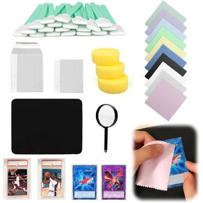 XANGNIER 145 Pcs Card Cleaning Kit,Trading Sports Card Repair and Care Tool Kit for Baseball Football Basketball Sports Cards