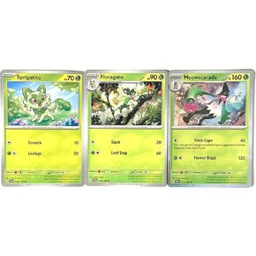 Meowscarada 015/198 - Scarlet & Violet - Pokemon Evolution Card Lot - Floragato & Sprigatito
