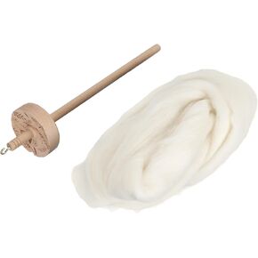 Wooden Drop Spindle, Top Whorl Yarn Spinner Wheel for Beginners, Hand Spinning, Spin Roving into Yarn for Sewing Accessories