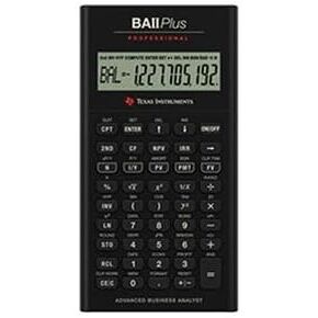 Texas Instruments TI BA II Plus Professional Financial Calculator - 10 Character(s) - LCD - Battery Powered