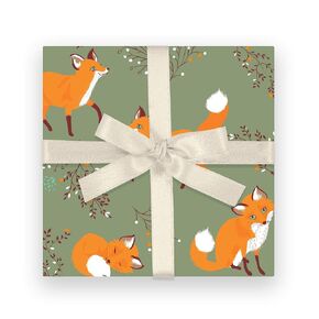 Gift Wrap Little Foxes