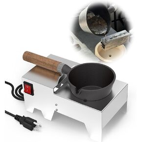 MMasters 5 lb Electric Lead Melting Pot for Quick and Efficient MeltingPot ，Separate with Stainless Steel Base - Great for Fishing Weight and Bullet Molds - Compatible with US Standard Sockets Updated