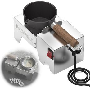 Max5Lbs Electric Lead Melting Pot, Micro Switch, Stainless Steel Base, Fast Melt for Lead & Tin, Ideal for Fishing Weights & Bullet Molds, US Standard Plug