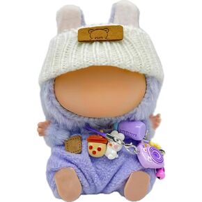 Doll Clothes for La bubu 17cm Dolls, Doll Clothes Set & Outfit Set for 17cm Dolls, Exquisite La bu-bu Accessories, La-bu bu Clothes Set (Purple)