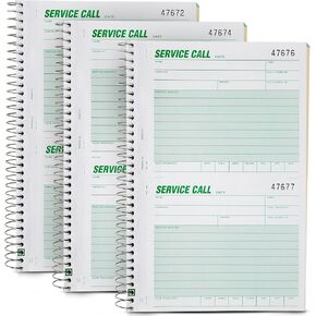 ABC Phone Call Log Book for Office & Businesses - Call Log Book & Phone Message Book for Easy Reference - Carbonless Duplicate, 5 5/8 x 8 1/2", 3 Books (300 Calls)