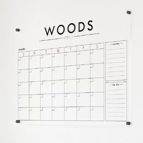 2025 Wall Calendar, Custom Calendar, Modern Acrylic Calendar, Wall Planner, Personalized Dry Erase Board (Black, 38"W x 26"H (most popular))