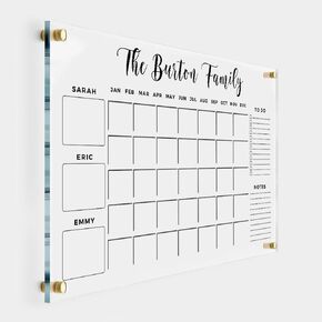 Large Personalized Acrylic Wall Calendar - Personalized Calendar 2025, Dry Erase Calendar Family Calendar Calendar (24" x 36", Colorful Package)
