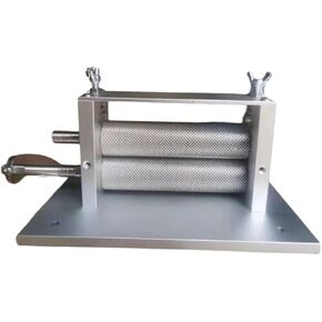 Dried Squid Embossing Machine, Practical Hand Crank Manual Embossing Rolling Machine for Pastry Dried Squid Dried Sea Food, 26.5cmx31cmx15cm, Silver