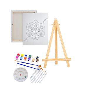 Pre Drawn Canvas Gamer Paint Kit | Adult & Teen Sip and Paint Party Favor | DIY Date Night Couple Activity (S-Pool and Paint)