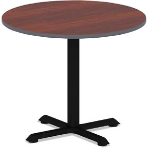 Alera Alettrd36cm 35.5 in. قطر جولة قابلة للانعكاس أعلى طاولة الطاولة - الكرز المتوسط/الماهوجني