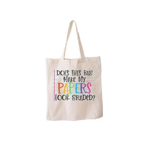 Graded papers teacher tote bag