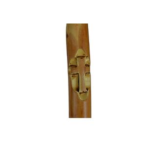 Walking Stick, 3D Cross Carving on Hiking Stick - Custom Height Up to 60" tall, by Creation Carvings