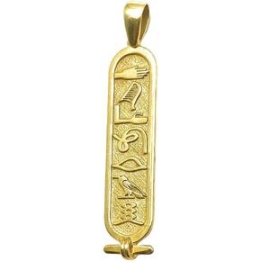 Personalized Cartouche Pendant Name Necklace, Hieroglyph Egypt Jewelry by HStudio (XS, 925k sterling silver) (S, 925k sterling silver) in Saudi Arabia