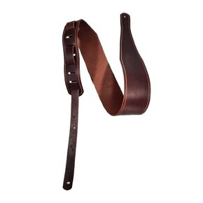 Guitar Strap; Personalizable; Genuine Leather; Water Buffalo Leather; Dark Brown