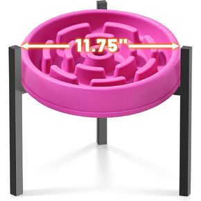 LOOBANI Dog Bowl Stand for Slow Feeders 11.75" W – Adjustable Width, 9.76" Height Single Elevated Dog Bowls Food Stand for Medium Dogs, Large Dogs (Without Bowl)