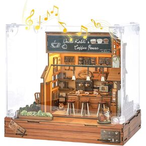 DIY Miniature House Kit (Sweet Dessert Truck) Tiny Dollhouse Kits for Adults to Build, Mini Model Kits with LED&Music Box, Wooden Adults Crafts Puzzles, Birthday Gifts for Family Friends