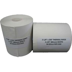 NCR 856348 Thermal Receipt Paper, 3-1/8" x 230' White (50 Rolls)
