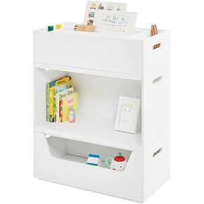 Bookshelves Simple Bookshelf Stackable Bedside Rack with Handle Magazine Book Storage Rack Can Be Placed Bay Window Office Bedroom Dormitory Bookshelf