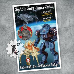 Helldivers II - Vintage Movie Style Print - 11x17 inches