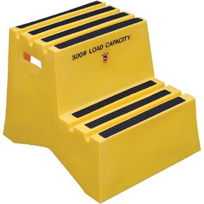 Vestil VST-2-Y Polyethylene Step Stool, 2 Step, Yellow