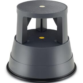 Giantex Rolling Step Stool, Library Stool w/Non-Slip Platform, Thick Rubber Ring, Outdoor Indoor Portable Round Step Stools with Wheels for Adults, Seniors, Kids, Max Load 330 lbs