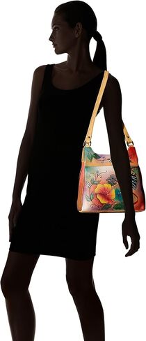Anna by Anuschka Women's Hand-Painted Leather Triple Compartment Satchel, Amalfi Dawn in Saudi Arabia