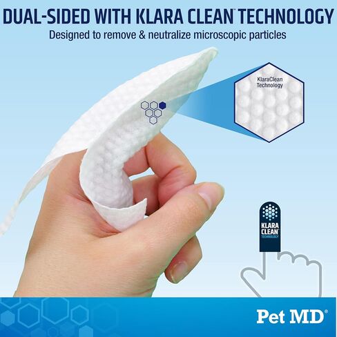 Pet MD Advanced Ear Finger Wipes for Dogs & Cats - Non-Irritating Ear Wipes & Ear Cleaner - Pet Safe Cleaner to Aid in Itchiness and Odor - Cucumber Melon (50ct) in Saudi Arabia