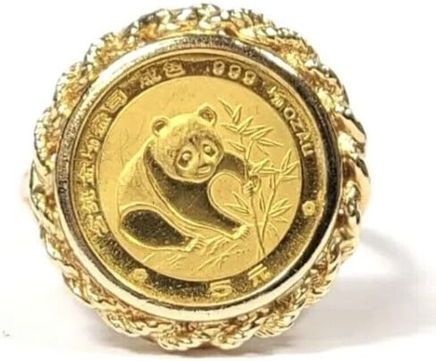 Finecreation_usa - 925 Sterling Silver 14k Gold Gold Finish 20mm الصينية الباندا الدببة الدب ، الحجم All Women (White ، 10) in Saudi Arabia