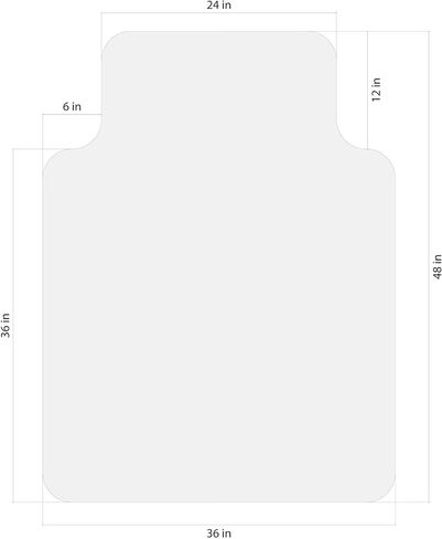 Clear Chair Mat for Hard Floors, USA Made, Heavy Duty, 46 x 60 Inch Rectangle, 2mm Thick Durable Clear Vinyl, Office Chair Floor Mat for Hardwood Floors, Office Chair Mat for Vinyl Floor in Kuwait