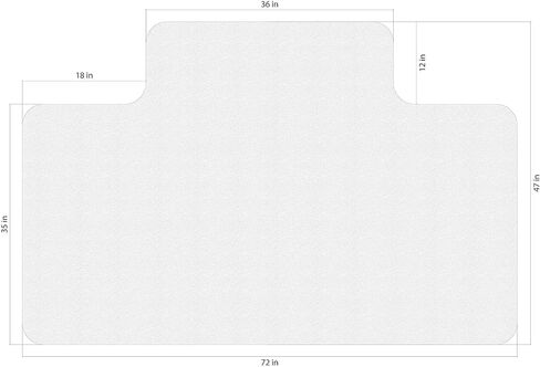 Clear Chair Mat for Hard Floors, USA Made, Heavy Duty, 46 x 60 Inch Rectangle, 2mm Thick Durable Clear Vinyl, Office Chair Floor Mat for Hardwood Floors, Office Chair Mat for Vinyl Floor in Kuwait