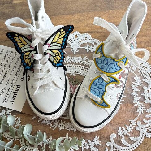 1 Pair Handmade Butterfly Wings Shoelace Charms for Sneakers Boots the Sun Shoe Charms for Women Colorful DIY Shoe Decoration Shoe Lace Charm Shoe Accessories Set for Girls Gift (ButterWing1) in Kuwait