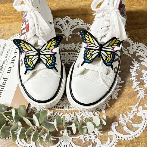 1 Pair Handmade Butterfly Wings Shoelace Charms for Sneakers Boots the Sun Shoe Charms for Women Colorful DIY Shoe Decoration Shoe Lace Charm Shoe Accessories Set for Girls Gift (ButterWing1) in Kuwait