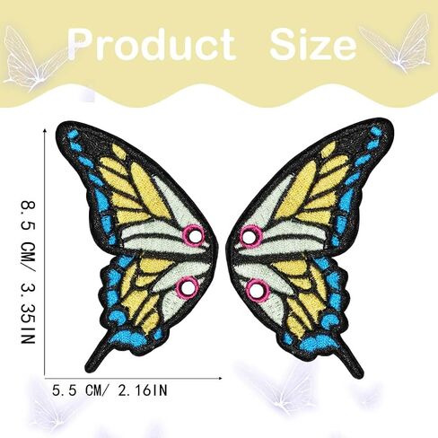 1 Pair Handmade Butterfly Wings Shoelace Charms for Sneakers Boots the Sun Shoe Charms for Women Colorful DIY Shoe Decoration Shoe Lace Charm Shoe Accessories Set for Girls Gift (ButterWing1) in Kuwait