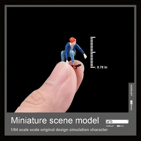 1:64 النطاق المقياس راتنجات التزلج على التزلج يدويًا - نموذج ديوراما متوافق مع مشاهد القطار ، والعروض المعمارية ، والجمعية والهواة. in Kuwait