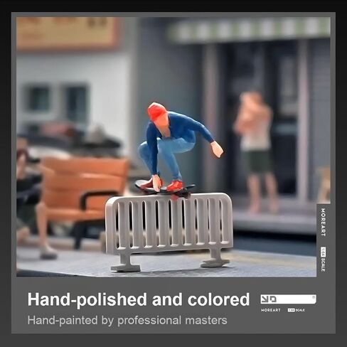 1:64 النطاق المقياس راتنجات التزلج على التزلج يدويًا - نموذج ديوراما متوافق مع مشاهد القطار ، والعروض المعمارية ، والجمعية والهواة. in Kuwait