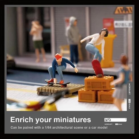 1:64 النطاق المقياس راتنجات التزلج على التزلج يدويًا - نموذج ديوراما متوافق مع مشاهد القطار ، والعروض المعمارية ، والجمعية والهواة. in Kuwait