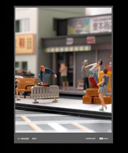 1:64 النطاق المقياس راتنجات التزلج على التزلج يدويًا - نموذج ديوراما متوافق مع مشاهد القطار ، والعروض المعمارية ، والجمعية والهواة. in Kuwait