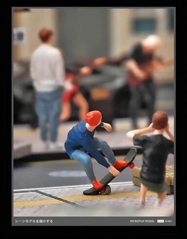 1:64 النطاق المقياس راتنجات التزلج على التزلج يدويًا - نموذج ديوراما متوافق مع مشاهد القطار ، والعروض المعمارية ، والجمعية والهواة. in Kuwait