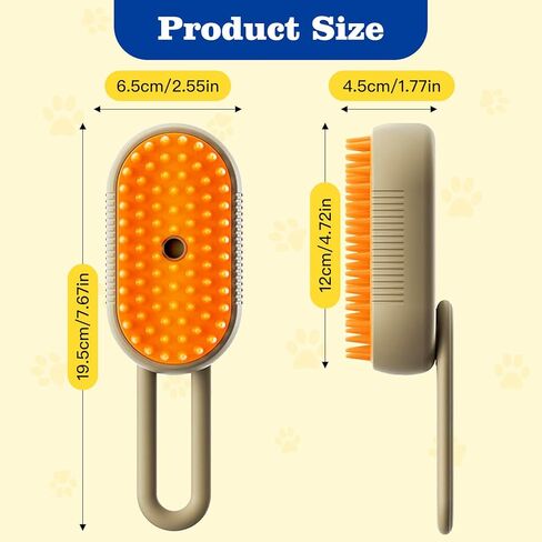 فرشاة بخار القط للتخلص من مقبض قابل للطي 4 في 1 فرشاة بخار قابلة لإعادة الشحن للقطط والكلاب ، والحيوانات الأليفة ذات الشعر spritz defur comb for cats pet sprooming أداة لإزالة الشعر والتدليك in Kuwait